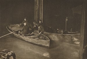 रात की गश्त पर टेम्स पुलिस ने नदी की सुरक्षा के लिए कौन सा गार्ड, c1935। द्वारा अज्ञात