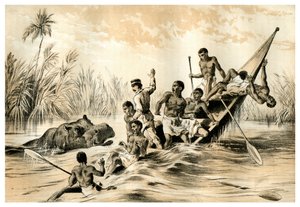 द एडवेंचर विथ ए हिप्पोपोटामस, 1883 द्वारा अज्ञात