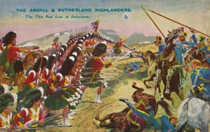 आर्गिल और सदरलैंड हाइलैंडर्स। बलाकवा में पतली लाल रेखा, 1854, 1939 द्वारा अज्ञात