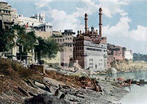 औरंगजेब मस्जिद, वाराणसी, भारत, c1890 द्वारा अज्ञात