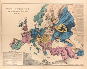 द एवेंजर: 1877, 1876-1877 के लिए एक Allegorical War Map। द्वारा अज्ञात