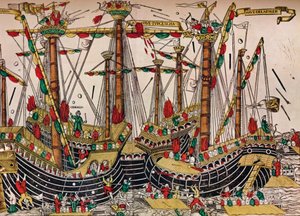 ज़ोनचियो नवारिनो की लड़ाई, c1499 द्वारा अज्ञात