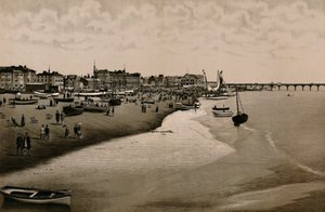 द बीच, यरमाउथ, सी 1880। द्वारा अज्ञात