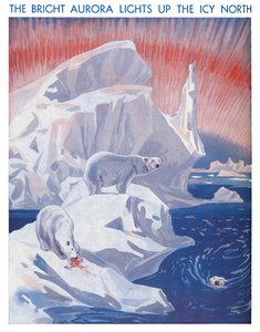 द ब्राइट ऑरोरा लाइट्स अप द आईसी नॉर्थ, 1935 द्वारा अज्ञात