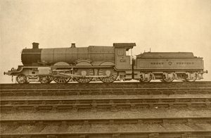 कैर्फ़िली कैसल 4-6-0, ग्रेट वेस्टर्न रेलवे, 1930। द्वारा अज्ञात