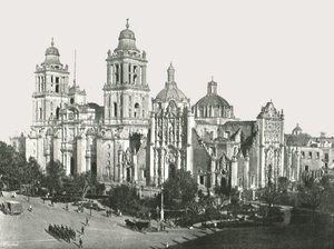 कैथेड्रल, मैक्सिको सिटी, मैक्सिको, 1895। द्वारा अज्ञात