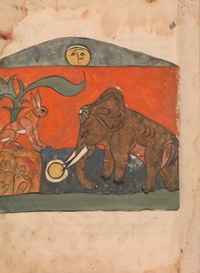 द क्लेवर हरे विथ द किंग ऑफ़ द एलिफेंट्स ऑफ़ द स्प्रिंग ऑफ़ द मून..., 18वीं सदी। द्वारा अज्ञात
