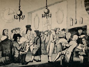 लॉयड्स में कॉफी रूम, 1798, 1928 द्वारा अज्ञात