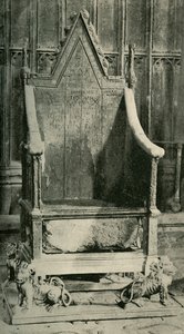 कोरोनेशन चेयर, प्राचीन पत्थर से युक्त, 1902। द्वारा अज्ञात