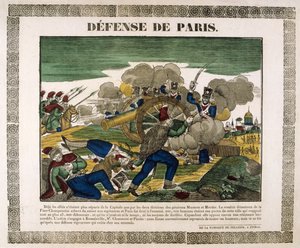 पेरिस की रक्षा, 1814, 19 वीं शताब्दी द्वारा अज्ञात