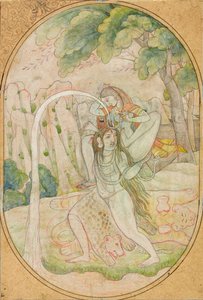 गंगा का अवतरण, लगभग. 1800. द्वारा अज्ञात