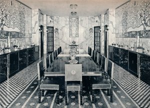 स्टोकलेट पैलेस, ब्रसेल्स, बेल्जियम का भोजन कक्ष, c1914 द्वारा अज्ञात