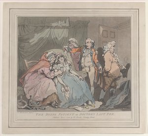 मरने वाला रोगी, या डॉक्टर का अंतिम शुल्क, 1 अप्रैल, 1786।, 1 अप्रैल, 1786। द्वारा अज्ञात