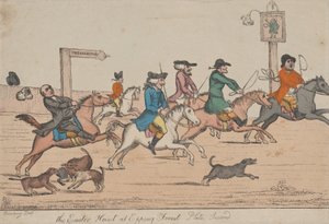 एपिंग फ़ॉरेस्ट में ईस्टर हंट, प्लेट सेकेंड, सीए। 1810. द्वारा अज्ञात