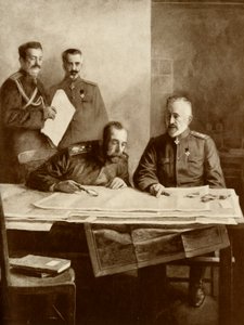 1916 में ग्रैंड ड्यूक निकोलस के साथ रूस के सम्राट। द्वारा अज्ञात