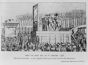21 जनवरी 1793 को प्लेस डे ला क्रांति में लुई XVI का निष्पादन, सी। 1793 द्वारा अज्ञात