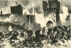 कॉन्स्टेंटिनोपल पर अंतिम आक्रमण, 29 मई 1453, 1890। द्वारा अज्ञात