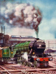 किंग्स क्रॉस स्टेशन छोड़ने वाले फ्लाइंग स्कॉट्समैन, नंबर 2563, 1935-36 द्वारा नियंत्रित किया गया। द्वारा अज्ञात