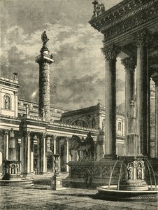 ट्रोजन बहाली का फोरम और स्तंभ, 1890। द्वारा अज्ञात