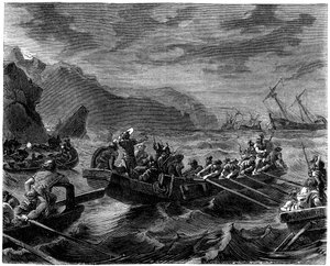 फ्रैंक्स उग्र सागर को पार करते हैं, 1882-1884 द्वारा अज्ञात