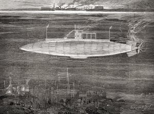 फ्रांसीसी नौसेना की पनडुब्बी गुस्ताव ज़ेडे, जिसे 1900 में लॉन्च किया गया था। द्वारा अज्ञात
