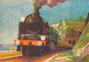 द गोल्डन एरो, एसआर, शेक्सपियर क्लिफ को छोड़कर, डोवर, 1940 द्वारा अज्ञात
