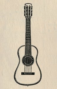 गिटार, 1895। द्वारा अज्ञात