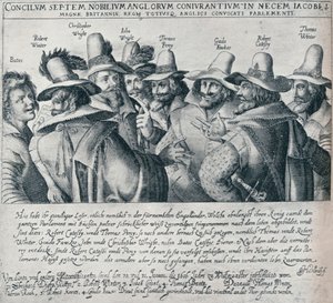 द गनपाउडर प्लॉट Conspirators और उनके नौकर बेट्स, 1605, 1901 द्वारा अज्ञात