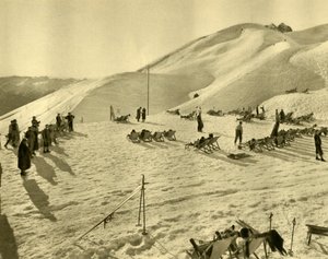 हाफलेकरबहन स्की लिफ्ट, इन्सब्रक, टायरॉल, ऑस्ट्रिया, c1935। द्वारा अज्ञात