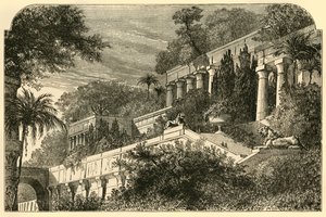 प्राचीन बाबुल का हैंगिंग गार्डन, 1890। द्वारा अज्ञात