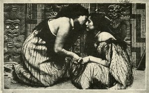The Hongi, A Maori Greeting, c1948.  द्वारा अज्ञात