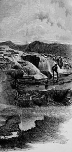 गार्डिनर्स नदी के पास हॉट स्प्रिंग्स, 1883 द्वारा अज्ञात