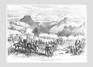 काफ़िर युद्ध - 1878 में लौह पर्वत और वाटरलूफ़ से काफ़िरों को बाहर निकालना। द्वारा अज्ञात