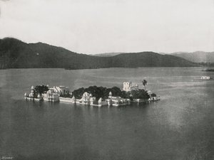 लेक पैलेस, उदयपुर, भारत, 1895। द्वारा अज्ञात