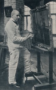 द लेट गैस्टन ला टौच इन हिज़ स्टूडियो, c1913। द्वारा अज्ञात