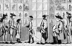 मकारोनी प्रिंट शॉप, 1772 द्वारा अज्ञात