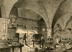 हवेली हाउस किचन, 1897। द्वारा अज्ञात