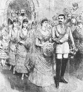 बैटनबर्ग के राजकुमार हेनरी के साथ राजकुमारी बीट्राइस की शादी ... 1885, 1901। द्वारा अज्ञात