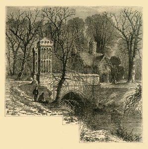 Moat, फुलहम पैलेस, c1878। द्वारा अज्ञात