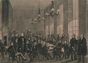 राष्ट्रीय सम्मेलन ... 4 फरवरी 1839 को ब्रिटिश कॉफी हाउस में। द्वारा अज्ञात