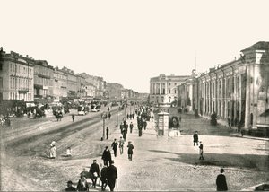 नेवस्की प्रॉस्पेक्ट, सेंट पीटर्सबर्ग, रूस, 1895। द्वारा अज्ञात