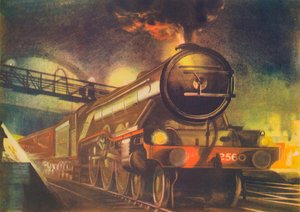 द नाइट स्कॉट्समैन, LNER, किंग्स क्रॉस को छोड़कर, 1940 द्वारा अज्ञात