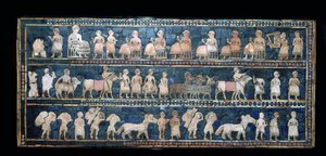 उर के मानक का 'शांति' पक्ष, दक्षिणी इराक, लगभग 2600-2400 ईसा पूर्व द्वारा अज्ञात
