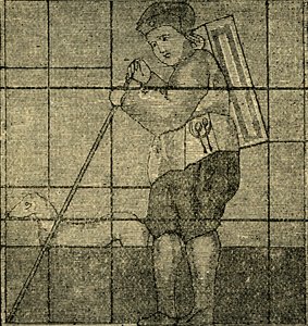 पेडलर और उनका कुत्ता, पूर्व में लैम्बेथ चर्च में, c1878। द्वारा अज्ञात