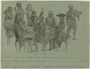 दार्शनिकों का भोजन, 1772 के बाद। द्वारा अज्ञात