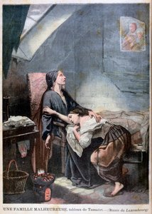 द गरीबी-स्ट्रिकेन फैमिली, या द सुसाइड, 1849, 1897 द्वारा अज्ञात