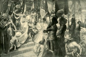 1901 में कलकत्ता में द प्रिंस ऑफ वेल्स द ऑर्डर ऑफ द स्टार ऑफ इंडिया। द्वारा अज्ञात