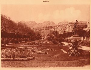 द पब्लिक गार्डन, मेंटन, 1930। द्वारा अज्ञात