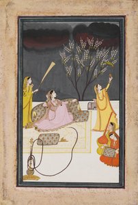 राग दीपका की रागिनी धनसारी देसी, c1820 द्वारा अज्ञात
