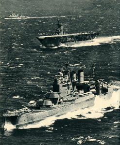 द रेनडाउन, द आर्क रॉयल और शेफ़ील्ड, c1939-1941, 1942। द्वारा अज्ञात